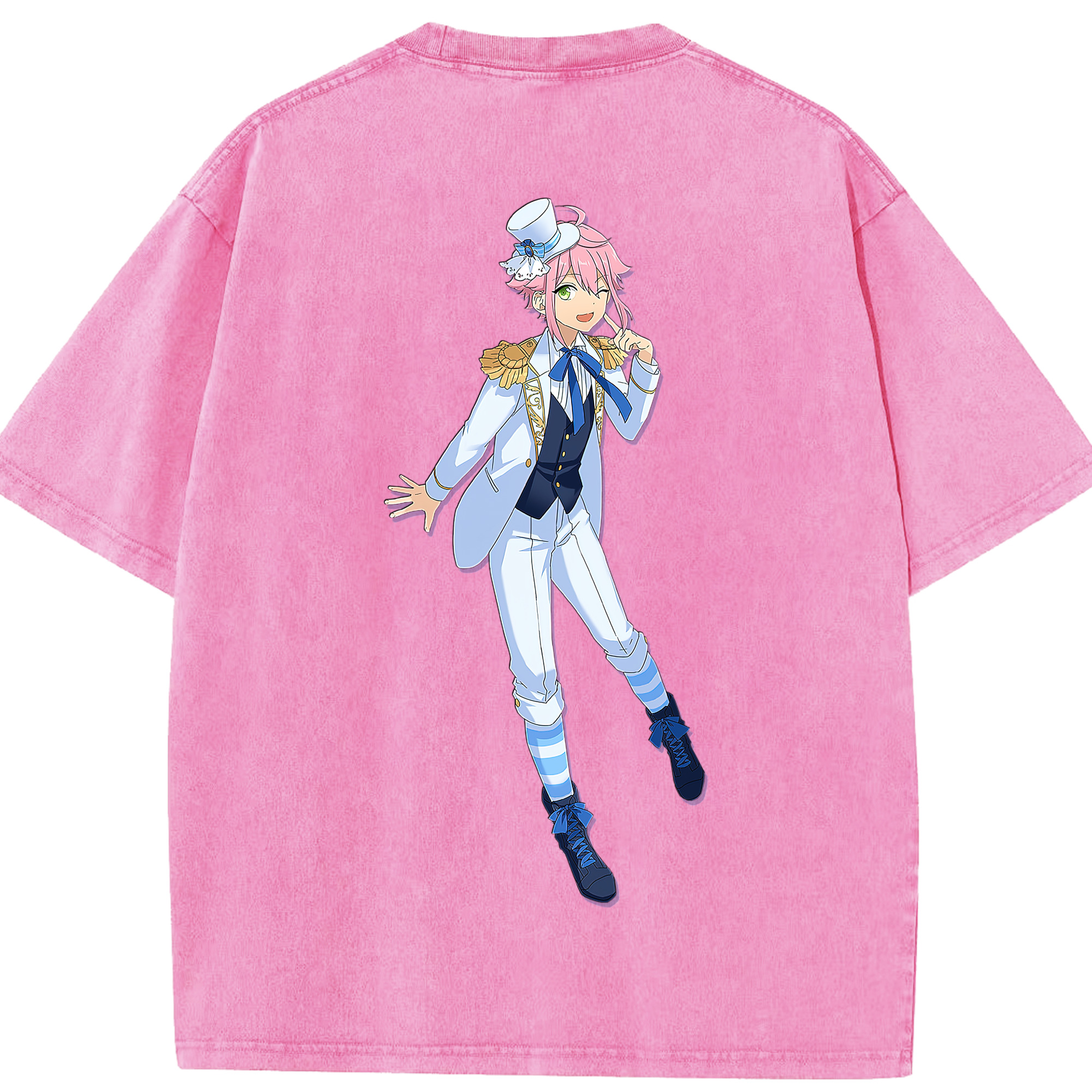 （画像用） あんさんぶるスターズ! Ensemble Stars 綿100% ヴィンテージ風 半袖Tシャツ（背面プリント）